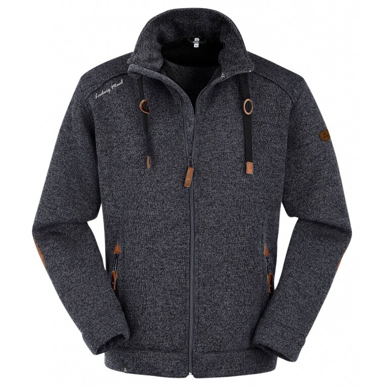 Maul Knitted Fleece Jacket Lichtenau (thermal insulation, breathable) dark grey Men
