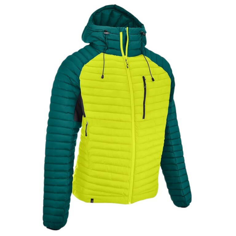 Maul Functional Jacket Kaunertal REC (breathable, thermal insulation, water-repellent) lime/petrol blue men's