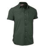 Mouth Short Sleeve Shirt Veniv 4XT (elastic, breathable, sporty cut) dark green men's
