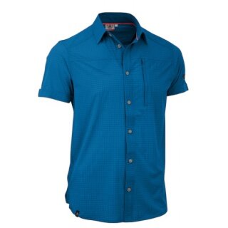 Mouth Short Sleeve Shirt Veniv 4XT (elastic, breathable, sporty cut) blue men's