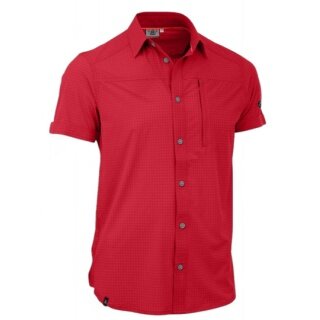 Mouth Short Sleeve Shirt Veniv 4XT (elastic, breathable, sporty cut) red men's
