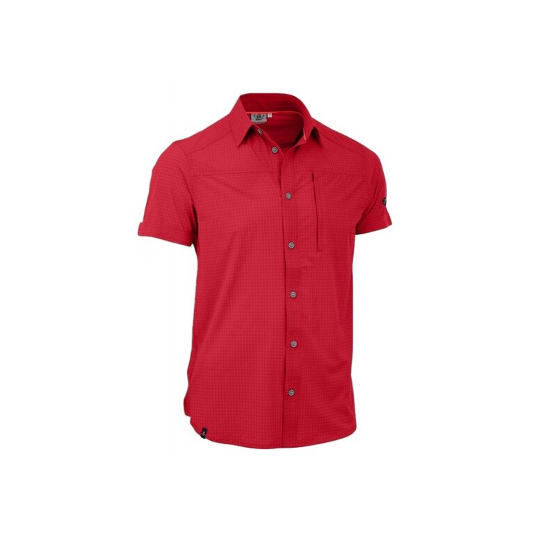 Mouth Short Sleeve Shirt Veniv 4XT (elastic, breathable, sporty cut) red men's