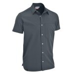 Maul Wander Shirt Irschenberg Fresh Short Sleeve (with Chest Pocket) Dark Grey Men's