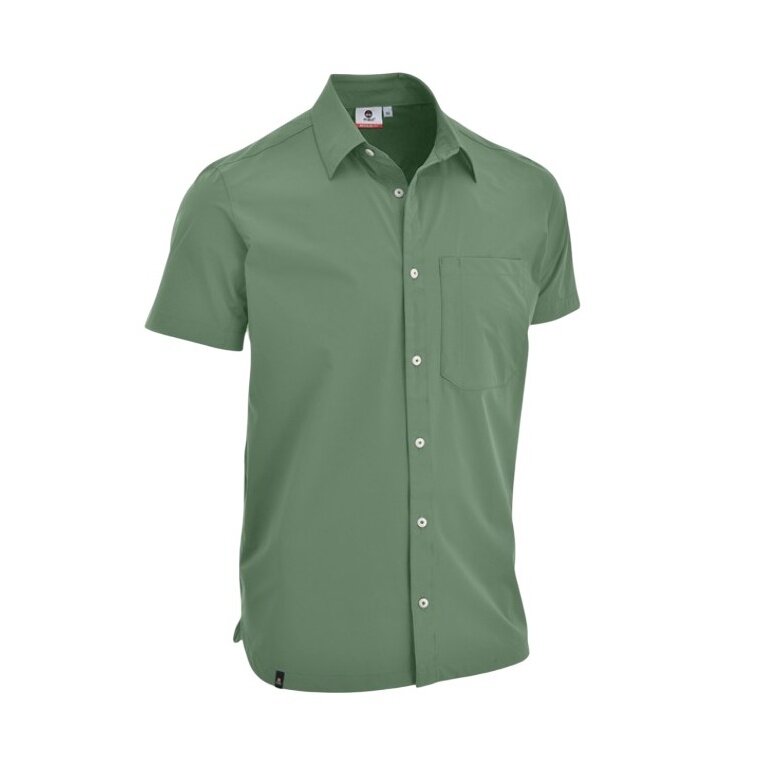 Maul Wander Shirt Irschenberg Fresh Short Sleeve (with Chest Pocket) green Men's