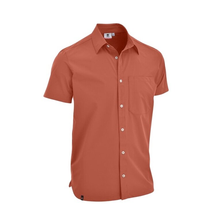 Maul Wander Shirt Irschenberg Fresh Short Sleeve (with Chest Pocket) orange Men's