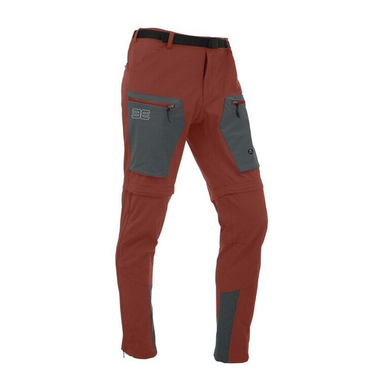 Maul Hiking-Trekking Pants Eiger 2XT Zipp-Off 2023 (long pants and Bermudas in one) dark orange Men