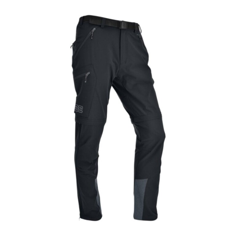 Maul Wander Trekking Trousers Eiger Alpin T-Zip-Off 2in1 (long trousers and shorts in one) black/grey men's