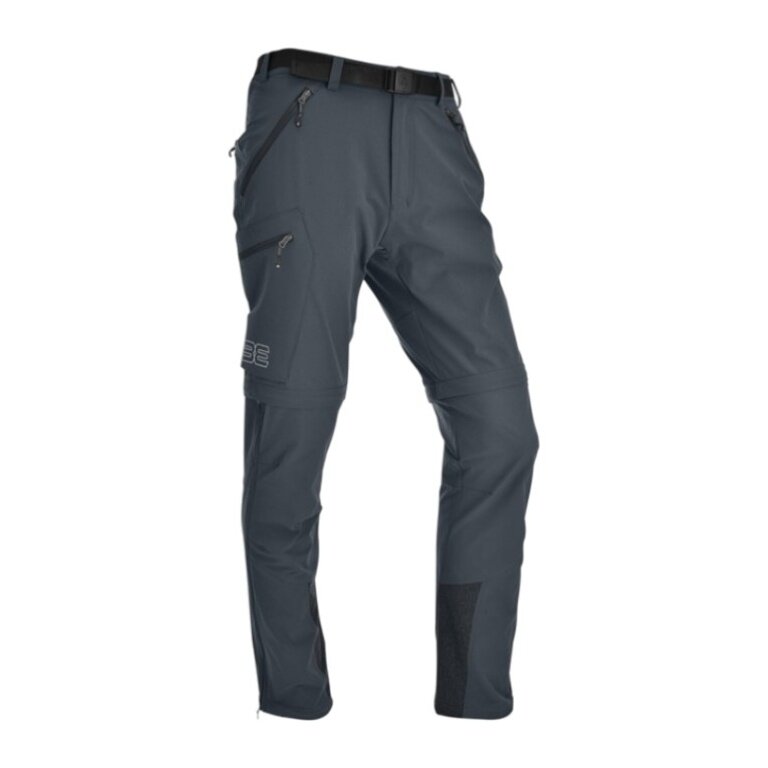 Maul Wander Trekking Trousers Eiger Alpin T-Zip-Off 2in1 (long trousers and shorts in one) dark grey men's