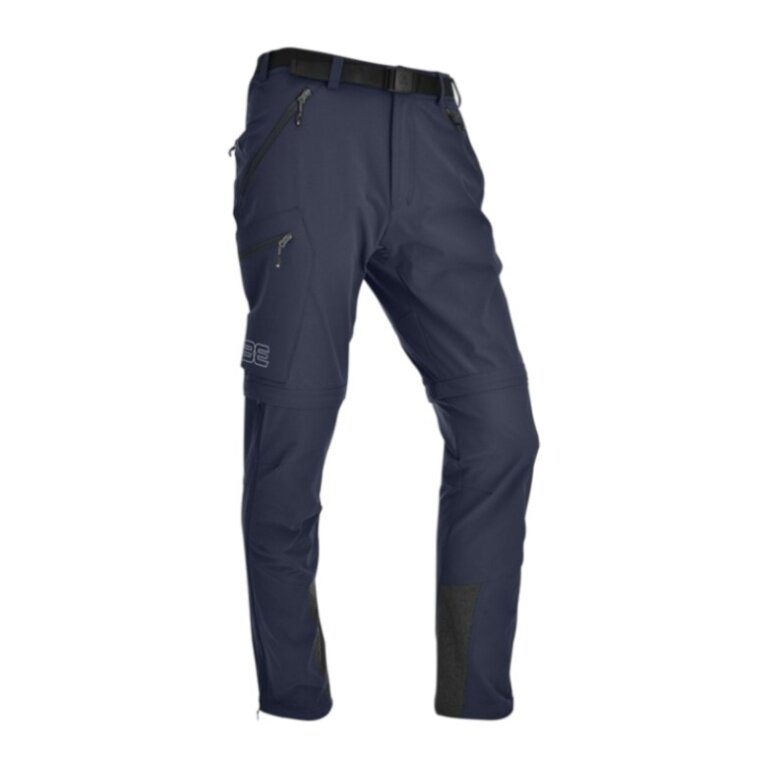 Maul Wander-Trekking Trousers Eiger Alpin T-Zip-Off 2in1 (long trousers and shorts in one) navy blue men's