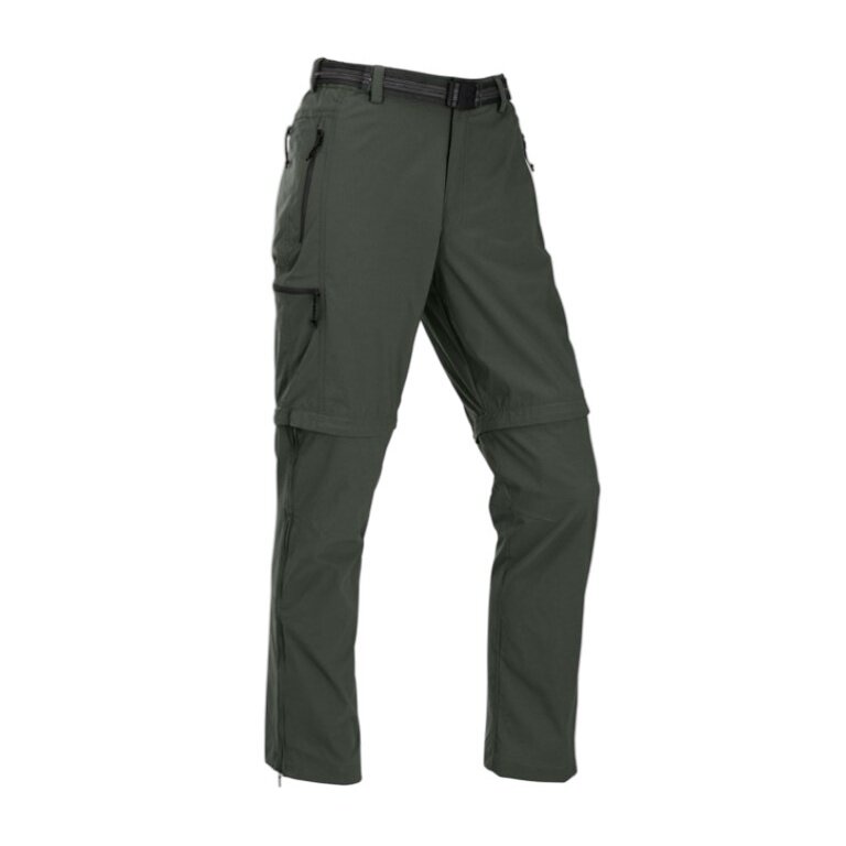 Maul Wander Trekking Trousers Quebec XT T-Zip-Off (long trousers and shorts in one) dark green men's