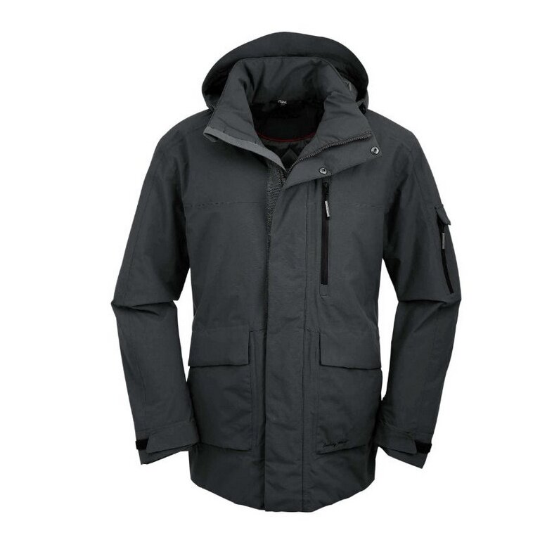 Maul Winter Functional Parka Breitenstein Megatex with Hood Dark Grey Men