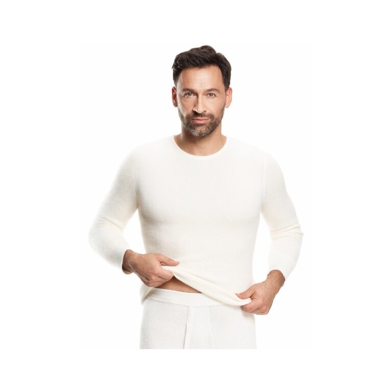 Medima Underwear Long Sleeve Shirt (100% Angora) white Men's (Size M-L)