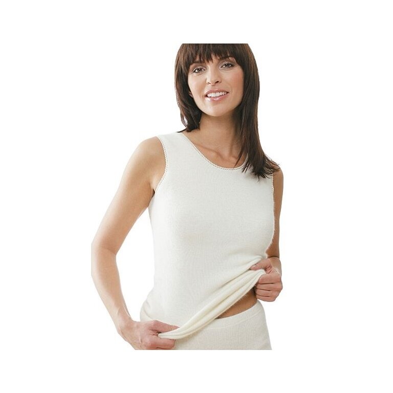 Medima Underwear Tank Top Sleeveless (100% Angora) white Women (Size XL-XXL)