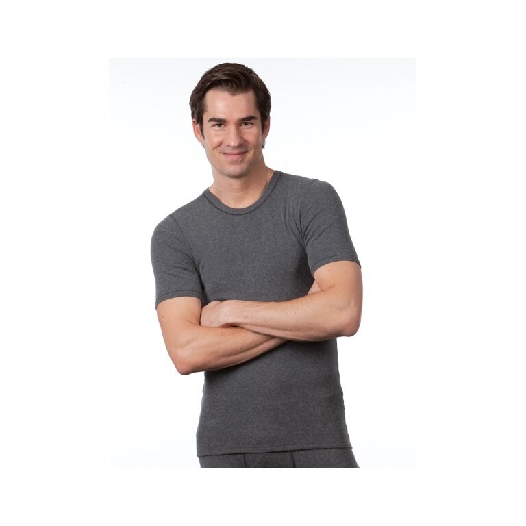 Medima Underwear T-shirt (Angora and Wool) short sleeve grey Men (Size XL-XXL)