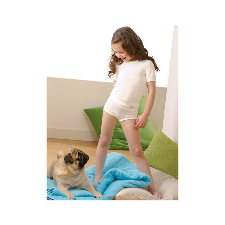 Medima Underwear Shirt (Cotton) Short Sleeve White (Size 140-164)