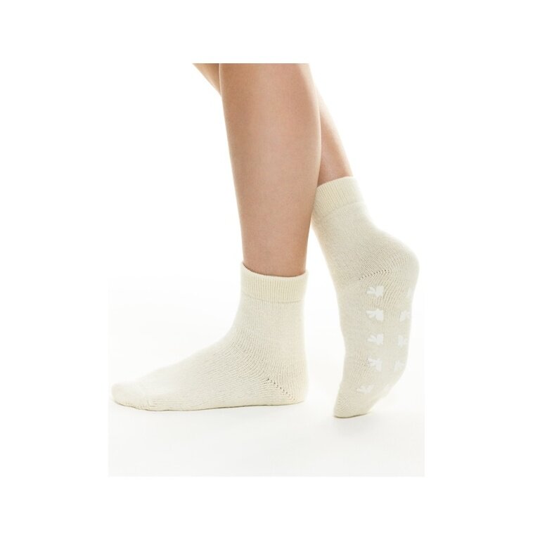 Medima Thermal Socks with Non-Slip Stopper White Ladies - 1 Pair