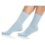 Medima Wool Sock Cuddle Things ABS light blue Women - 1 Pair