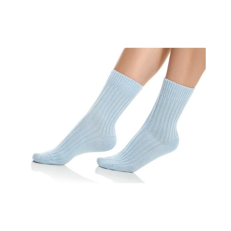 Medima Wool Sock Cuddle Things ABS light blue Women - 1 Pair