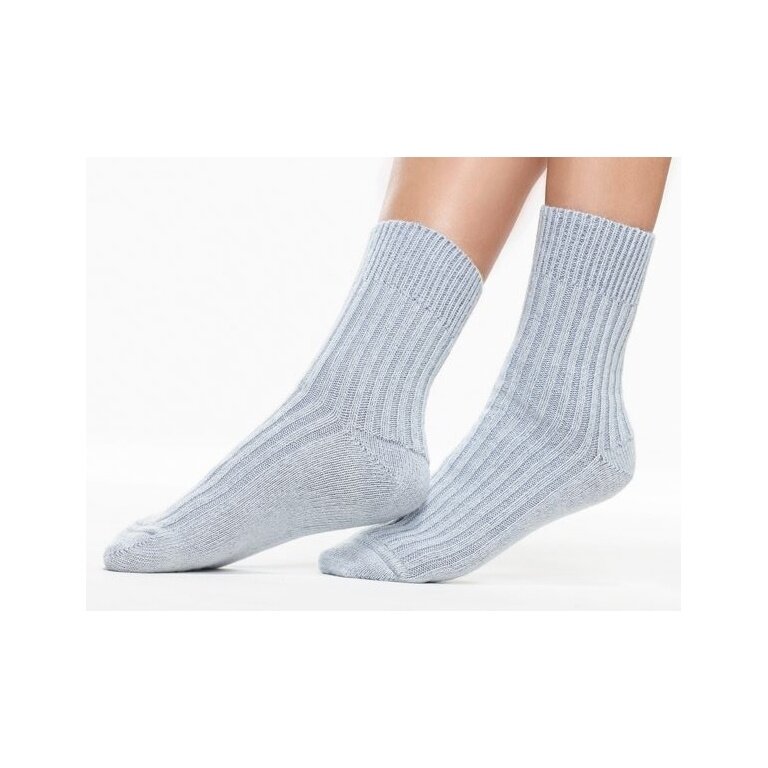Medima Wool Sock Cuddle Things ABS Blue-Grey Women - 1 Pair