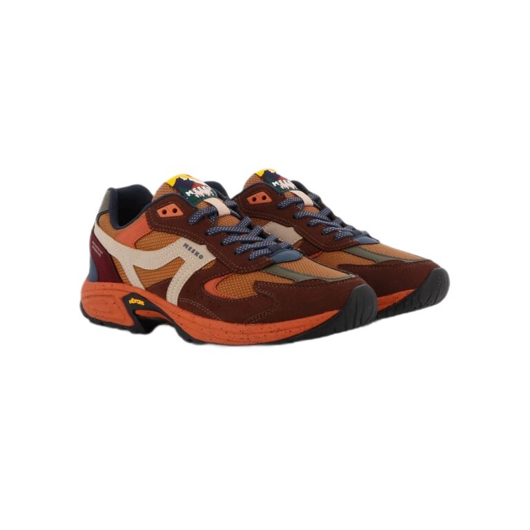 Meeko Sneaker Capra Earth (waterproof) dark brown/multicoloured men's