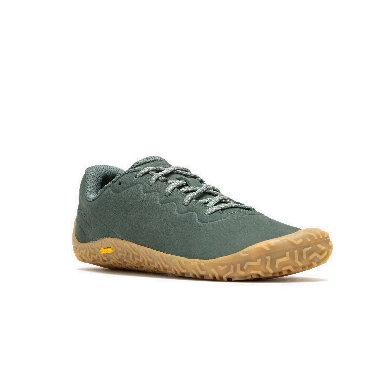 Merrell Minimal Running Shoes Vapor Glove 6 Leather forest green Women