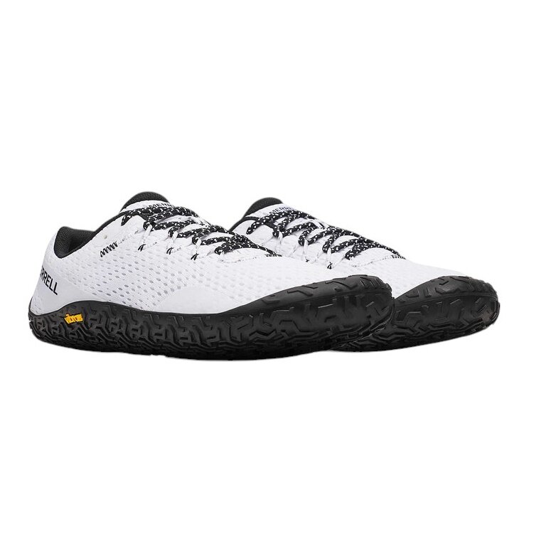Merrell Minimal Running Shoes Vapor Glove 6 white/black men's