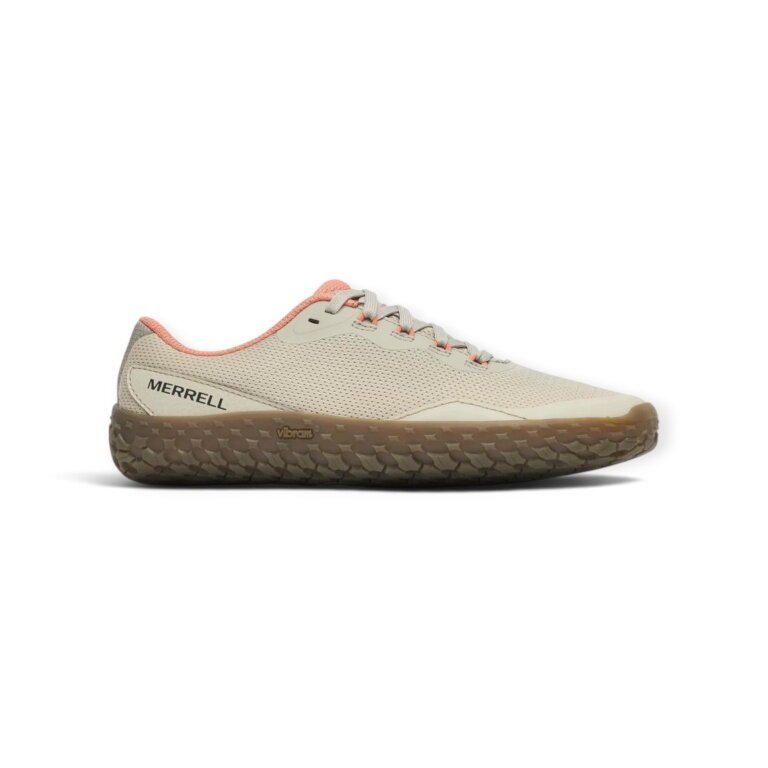 Merrell Minimal Running Shoes Vapor Glove 7 (Barefoot Shoes) beige/grey Ladies