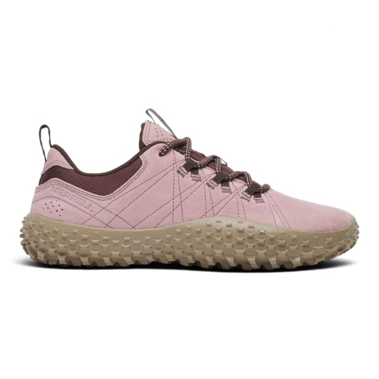 Merrell Minimal Sneakers Wrapt (Barefoot Shoes, Leather) rose/burgundy Ladies