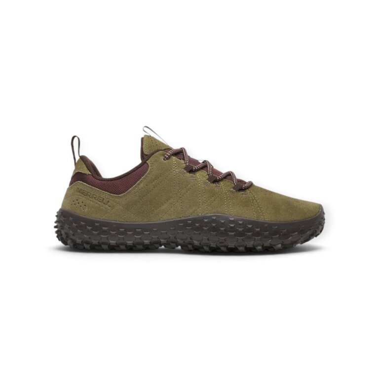Merrell Minimal Sneakers Wrapt (Barefoot Shoes, Leather) 2026 Dark Green/Plum Men's