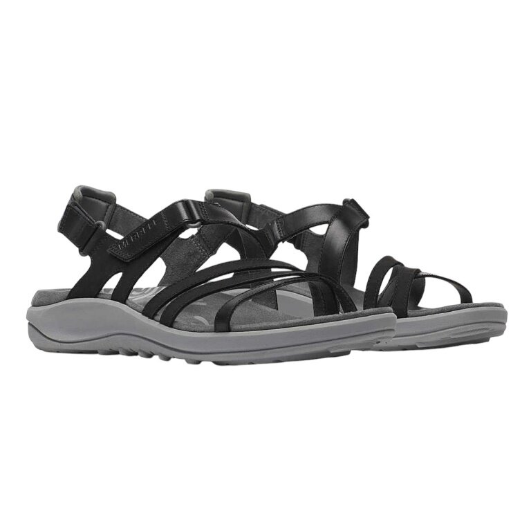 Merrell Harbor Backstrap Sandal (Full Grain Leather) black ladies