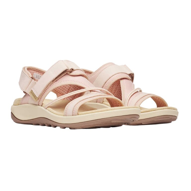 Merrell Terran 4 Backstrap Sandal (Full-grain Leather, Velcro Fastening) Light Pink Ladies