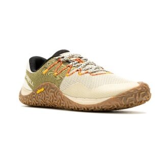 Merrell Minimal Running Shoes Trail Glove 7 oyster white/green Men