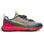 Merrell Hiking Shoes Agility Peak (All-Terrain, Quick-Lace System) grey/lava red Boys
