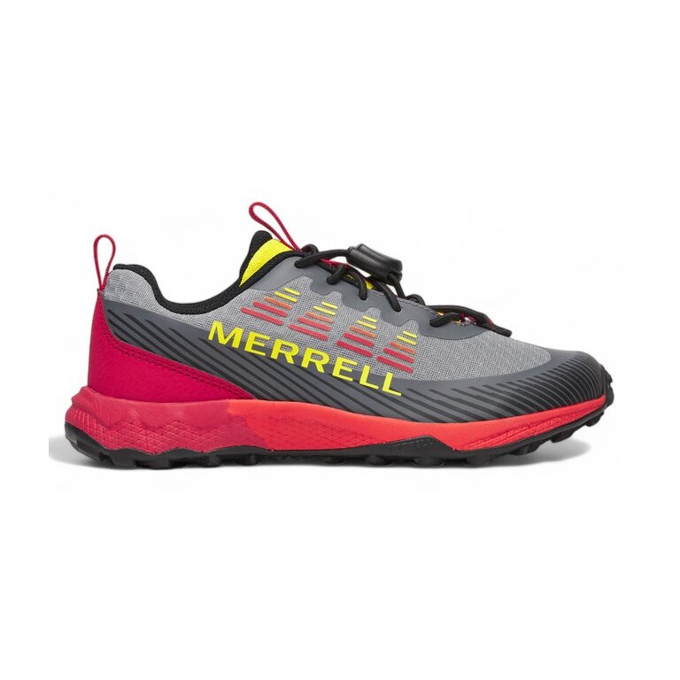 Merrell Hiking Shoes Agility Peak (All-Terrain, Quick-Lace System) grey/lava red Boys