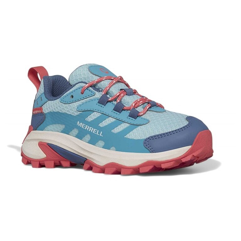 Merrell Moab Speed 2 Low Waterproof Hiking Shoes (All-Terrain, waterproof) turquoise/coral girls