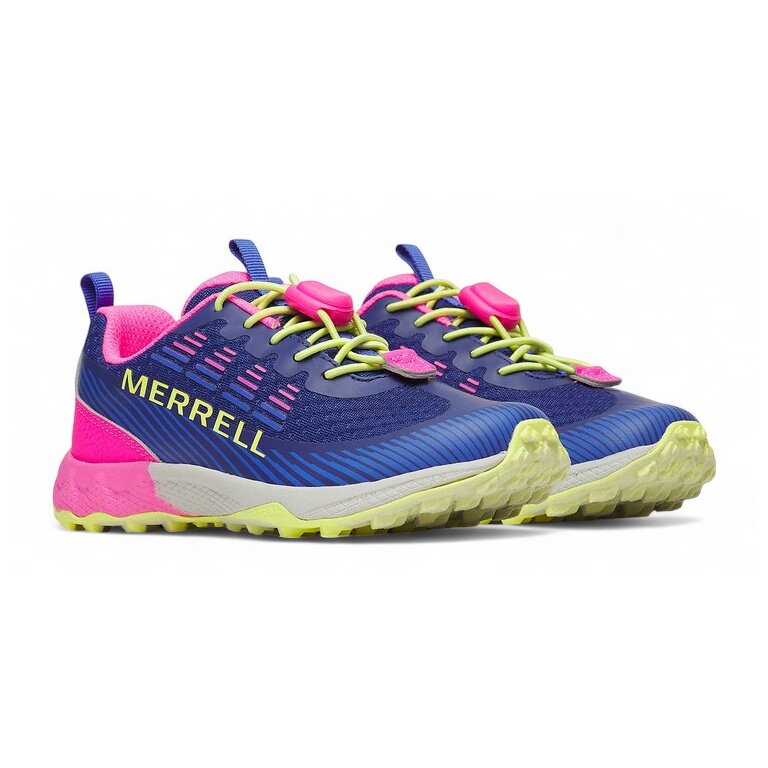 Merrell Hiking Shoes Agility Peak (All-Terrain, Quick-Lace System) cobalt blue/pink girls