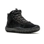 Merrell Sneaker Wrapt Mid WP (Minimal running shoes, leather, waterproof) black men's