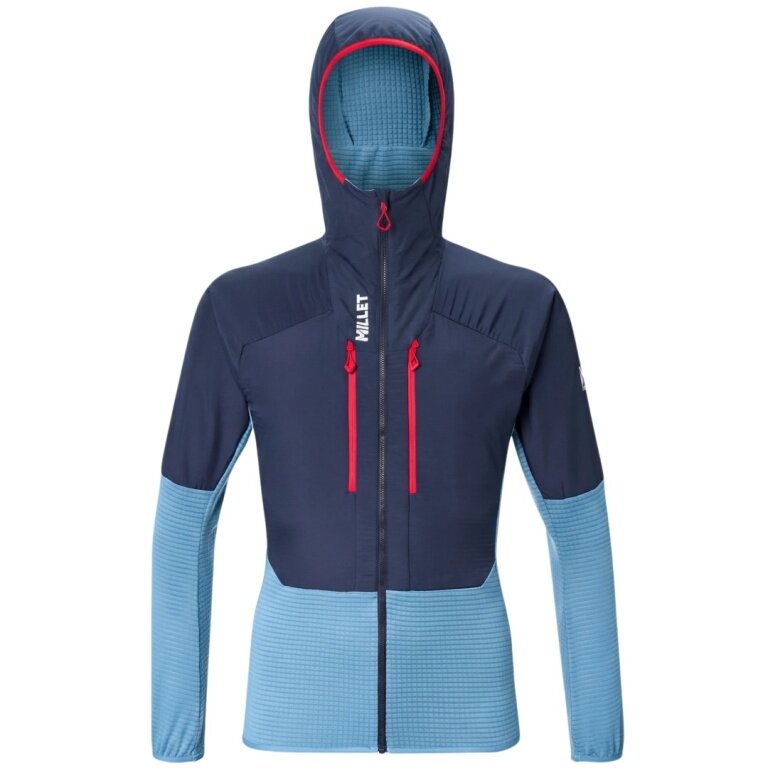 Millet Fleece Jacket Parmelan Hybrid Hoodie (windproof, breathable) dark blue/sapphire Men's