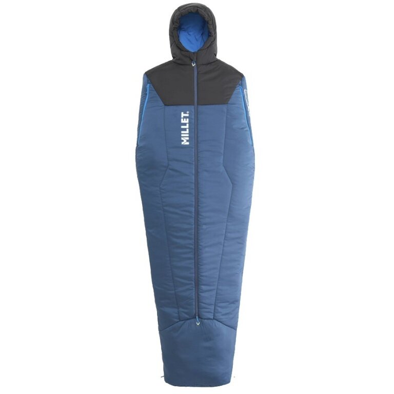 Millet Sleeping Bag Bossons 5° Reg (2-Season Sleeping Bag, Zip Opening) - denim blue