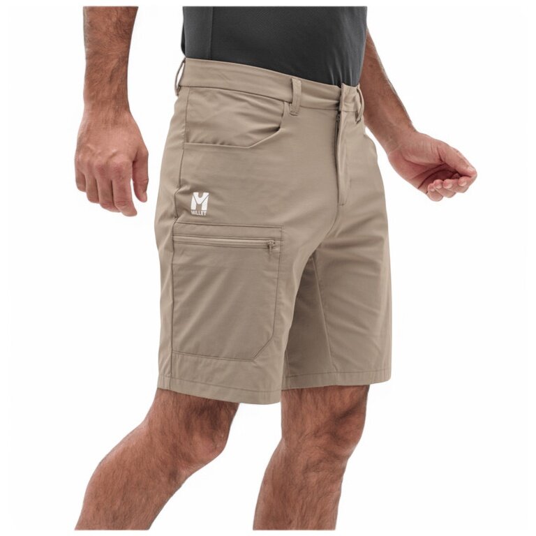 Millet Trekking Hiking Trousers Ubic Stretch Short (Stretch material, optimal freedom of movement) short beige/brown men's