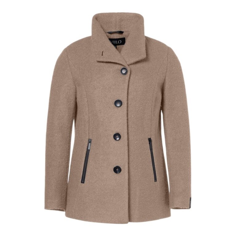 Milo Coat Nala (Stand-up Collar) taupe brown Ladies