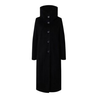 Milo Winter Coat Stacy (Wool Blend, Warm, with Hood) Black Ladies