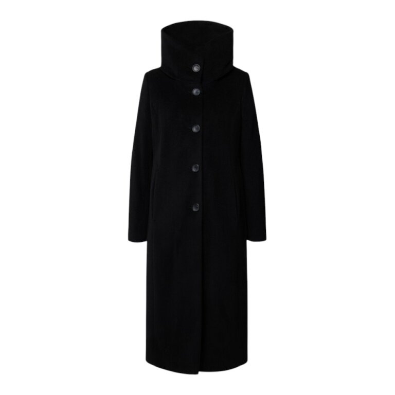 Milo Winter Coat Stacy (Wool Blend, Warm, with Hood) Black Ladies
