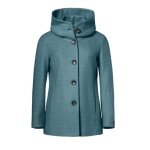 Milo Winter Coat Jesse (Wool Blend, Warm, with Hood) Jade Green Ladies