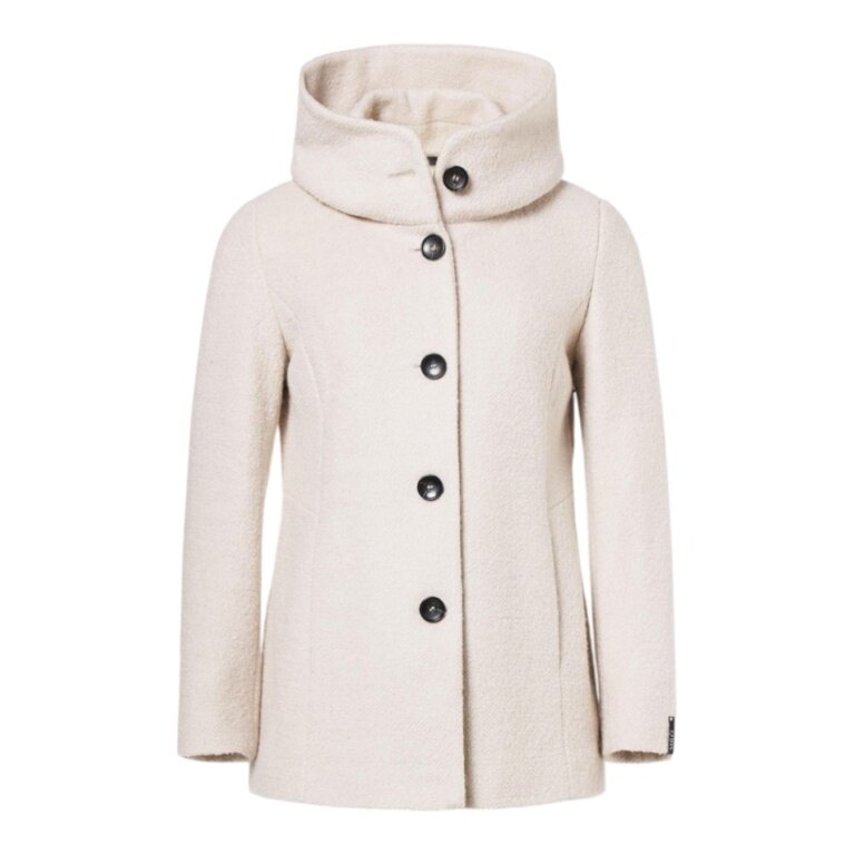 Milo Winter Coat Jesse (Wool Blend, Warm, with Hood) Off White Ladies
