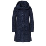 Milo Winter Coat Stella with Hood (Teddy Fleece) Navy Blue Ladies