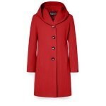Milo Bella Winter Coat (Wool Blend, with Hood) Red Ladies