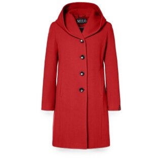 Milo Bella Winter Coat (Wool Blend, with Hood) Red Ladies