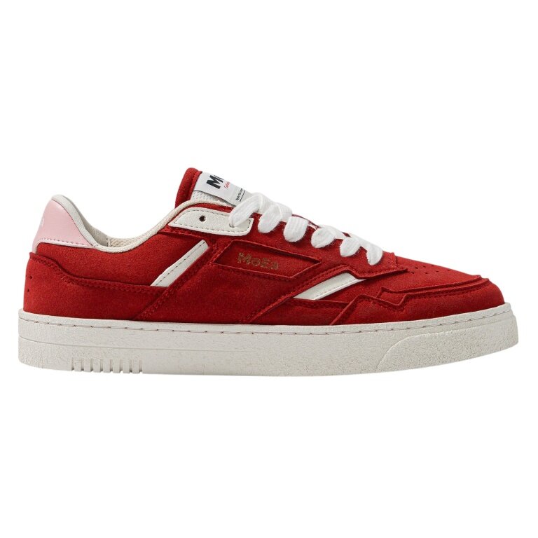 MoEa Sneaker Gen9 - Apple Red & Pink Suede - red/white