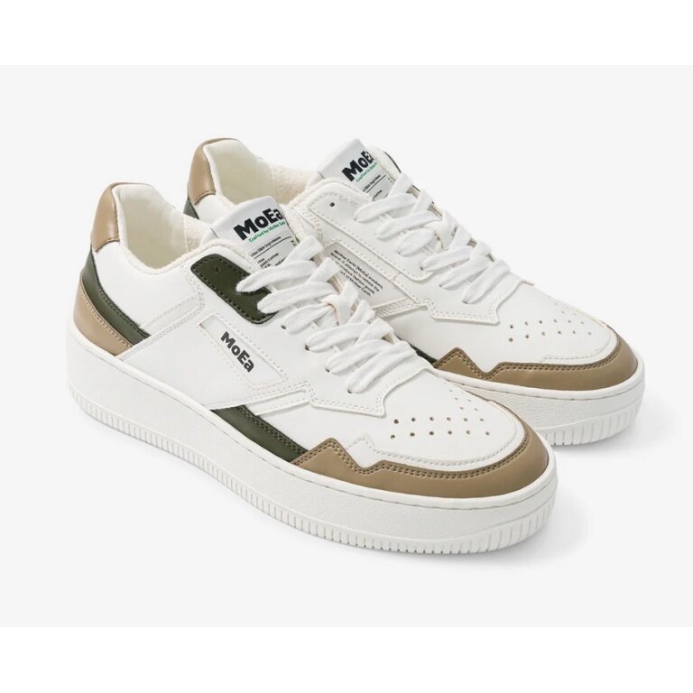 MoEa Sneaker Gen1 Cactus Tricolor - white/brown/black